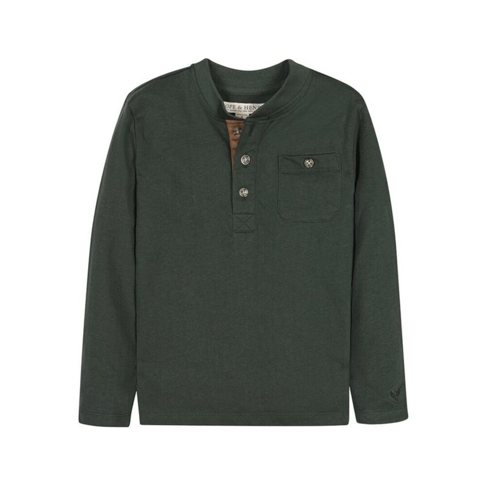 Hope & Henry Boys Organic Henley Pocket Tee